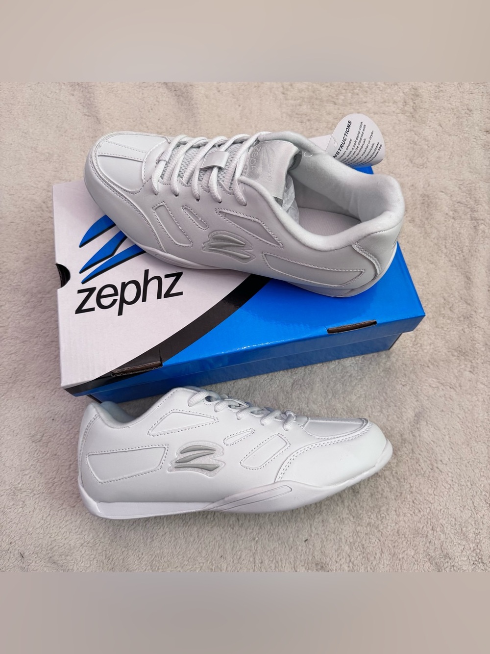 Zephz Cheerleader Zenith Ladies Sneakers White Size 8